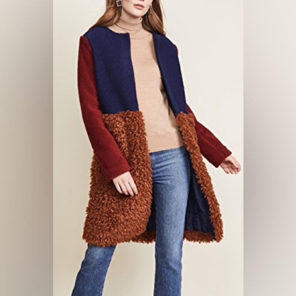 Colorblock teddybear coat - Picture 13 of 13